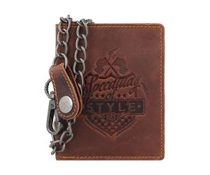 Greenburry Racing Collection Nashville Cartera Bloqueo RFID Piel natural 12 cm marrón