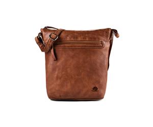 Greenburry Torro Lavado Bolsa de hombro Piel natural 28 cm marrón