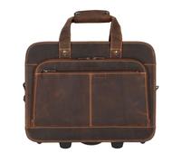 Greenburry Vintage 2 ruedas Carrito de negocios 33 cm Compartimento para el portátil marrón