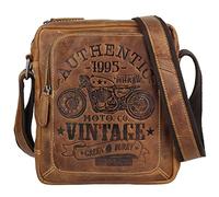 Greenburry Vintage Cafe-Racer Bandolera cuero 23 cm, marrón, Talla única