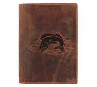Greenburry Vintage Carnet de identidad Piel natural 12 cm marrón