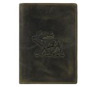 Greenburry Vintage Carnet de identidad Piel natural 9.5 cm verde