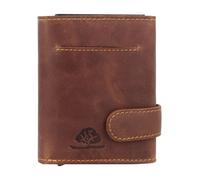 Greenburry Vintage Cartera Bloqueo RFID Piel natural 10 cm marrón
