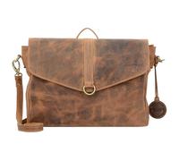 Greenburry Vintage maletín bandolera mochila de cuero 35 cm marrón