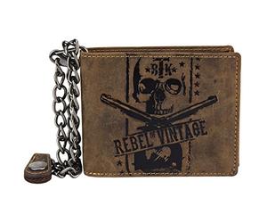 Greenburry Vintage Rebel-Skull Cartera con catena piel 12,5 cm
