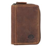 Greenburry Vintage Tarjetero Bloqueo RFID Piel natural 7.5 cm marrón