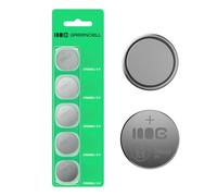 Greencell CR2025 - Pilas de botón de Litio 3 V 160 mAh, 5 Unidades, Fuente de alimentación fiable y Duradera para Relojes, calculadoras, básculas y electrónica.
