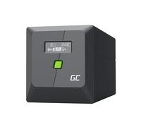 Greencell UPS 1000 VA 700 W PowerProof con pantalla LCD - SAI con onda sinusoidal pura, protección de corriente fiable, protección contra sobretensiones, fuente de alimentación de emergencia para