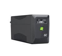 Greencell UPS 650VA 360W PowerProof con Pantalla LCD - Protección de Corriente para Dispositivos, batería de 12 V/7 Ah, protección contra sobretensiones, Fuente de alimentación de Emergencia