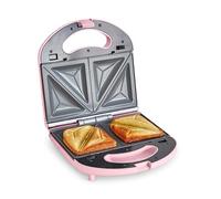 GreenChef Electric Sandwichera Placas de Cerámica Saludable Antiadherente, Sin PFAS ni BPA, Tostadora, Sándwiches, Panini, Multifuncional, Temperatura Controlada, Indicación LED, Rosa