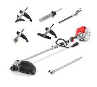 GREENCUT GM650X-6 - Herramienta Multifunción de Gasolina 65cc 4,9cv, 6 en 1 con Accesorios Intercambiables, Función Desbrozadora, Cortasetos y Podadora para Jardín