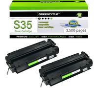 Greencycle 7833a001aa S35 S-35 - Cartucho de tóner para impresoras Canon ImageCLASS D320 D340 D383 510 FAXPHONE ICD-340 L170 L400 (2 Unidades), Color Negro