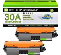 greencycle CF230A - Cartucho de tóner de repuesto compatible con HP 30A cartucho de tóner negro LaserJet Pro MFP M227fdw M227fdn M227sdn M203dn M203dw M203d cartucho de tinta de impresora (2 unidades)