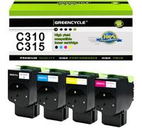 greencycle Juego de cartuchos de tóner C310 C315 de alta capacidad compatible con Xerox C310 C315 006R04356 006R04357 006R04358 006R04359 Work para C310 C310DNIM C31559 C315. Impresoras DNI (paquete