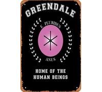 Greendale: Home Of The Human Beings - Póster de metal vintage de 20,3 x 30,5 cm