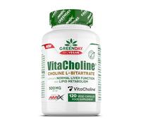 GreenDay® ProVegan Choline Bitartrate - 120 Cápsulas con VitaCholine® - Apoyo al Hígado, Metabolismo de Lípidos y Homocisteína - Suplemento Vegano con 500 mg de Colina por Cápsula