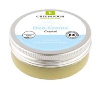 Greendoor Crema desodorante de cristal vegano, sin olor a sudor, sin blanqueo, natural, sin zinc, sin alcohol, dermatológicamente probada, cosmética natural, suave, 50 ml