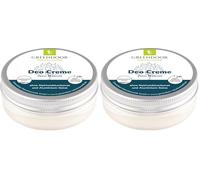 Greendoor Crema desodorante vegana, sin bicarbonato de sodio y natrón, 50 ml, para pieles sensibles, con salvia, cosmética natural, discreta (Paquete de 2)