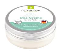 GREENDOOR Desodorante para pies en crema, 50 ml, sin aluminio, cuidado de los pies, desodorante contra el olor de los pies, con ajowan orgánico y salvia para una frescura natural, cosmética natural