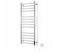 Greened House Handtuchheizkörper Elektrisch - Edelstahl Handtuchwärmer, Spiegelpolierte Oberfläche, Siena-Serie, Wandmontage, H1000 x B400 mm