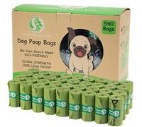 Greener Walker Bolsas para Excrementos de Perro,540 Unidades,Extra grueso,fuerte y 100% a Prueba de Fugas Biodegradable Bolsas para Caca de Perro(verde)