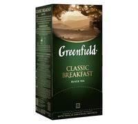 Greenfield Black Tea, Classic Breakfast, 25 Teabags in a Box