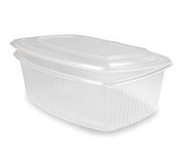 GreenFyA - 50 Tapers para Comida Hermetico de Plástico PP Reutilizables con Tapa Bisagra. Apto para Microondas, Congelador y Lavavajillas. Tuppers para Alimentos Calientes o Fríos (2000ml)