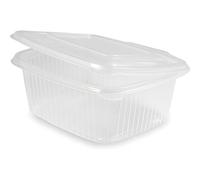 GreenFyA - 50 Tapers para Comida Hermetico de Plástico PP Reutilizables con Tapa Bisagra. Apto para Microondas, Congelador y Lavavajillas. Tuppers para Alimentos Calientes o Fríos (500ml)