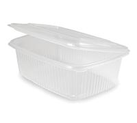 GreenFyA - 50 Tapers para Comida Hermetico de Plástico PP Reutilizables con Tapa Bisagra. Apto para Microondas, Congelador y Lavavajillas. Tuppers para Alimentos Calientes o Fríos (1000ml)