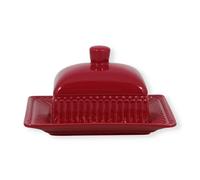 Greengate Mantequera Alice Claret Rojo Pequeña 14x12 Cm Cerámica Vajilla
