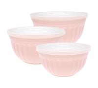 Greengate Plástico Schalenset Alice Rosa Conchas con Tapa 3er Set Pálido Fucsia
