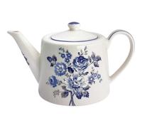 Greengate Tetera Armonía Blanco Jarro Vajilla Porcelana con Flores 1 Litros