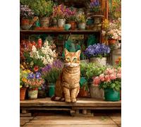 Greenhouse 1500 Piece Jigsaw Puzzles for Adults, Colourful, Challenging & Brainteasing Adult Puzzles 1500 Pieces Cat, Fun jigsaws for The Whole Family 34x22 Inch
