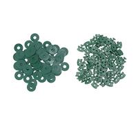 Greenhouse Twist Clips 100PCS | Robust Plastic Clips & Washers for Insulation Bubble Wrap/Shade Netting | Secure Fixing for Greenhouse Glazing Bars | 20x20mm Clip & 25mm Washer