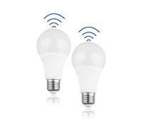 GREENIC Lampadina LED con sensore di movimento - 15 W (equivalente a 100 W), 1500 lm, E27 Edison, luce bianca fredda (5000 K), perfetta per esterni, porta d'ingresso, confezione da 2