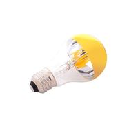 Greenice | Bombilla LED E27 4W 273Lm 2000ºK Filamento A6 Reflector Oro 30.000H [WR-A60-GOLDEN-4W-WW]