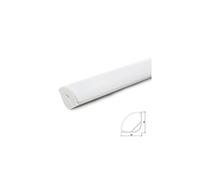 Greenice Perfíl Aluminio para Tira LED Difusor Opal LLE-ALP016R-O x 2M