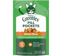 Greenies Cat Chicken Flavor, 1.6 Oz. Pack Treats Feline Pill Pockets Gatos, Sabor a Pollo, Paquete de 1.6 onzas golosinas, 45 g (Pack of 1)