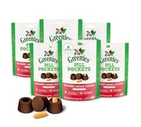Greenies Pastilleros para Perros, tamaño cápsula, golosinas Suaves Naturales para Perros, Sabor a Humo de Nogal, (6) Paquetes de 8.8 onzas (180 golosinas)