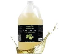 GreenIVe - 100% Pure Castor Oil - Cold Pressed - Hexane Free - Exclusively on Amazon (128 onzas (1 galon))