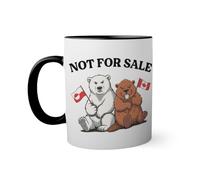 greenland and canada not for sale Taza de color negro con mango a juego 330ml