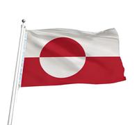 Greenland Flag 90cm X 150cm, Outdoor Garden Flag Patriotic | All-Weather Fade-Resistant Garden, Patriotic Backdrop For Lawn, Front House, Walkway, Patio, Balcony, Terrace, Playground, Living Room & Gr