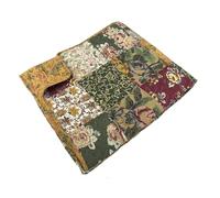 Greenland Home Envejecido Chic Manta Patchwork Throw Multicolor 127x152cm Algodón 75%/Cachemir 25% Tamaño Twin Retro Floral Unisex Caliente y Aislante Lavable en Lavadora