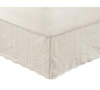 Greenland Home Fashions Paisley Quilted Falda de Cama, Algodón, Crema, Matrimonio Doble