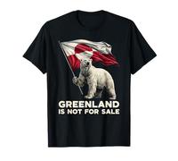 Greenland Is Not For Sale - Oso Polar de Estados Unidos con Bandera de Dinamarca Groenlandia Camiseta