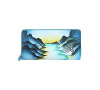 Greenland Nature Art+Craft Cartera Bloqueo RFID Piel natural 20 cm azul