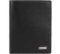 Greenland Nature Billetera de napa negra de cuero RFID 9,5 cm negro