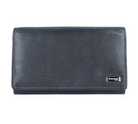 Greenland Nature Cartera de napa negra de cuero RFID 16 cm negro