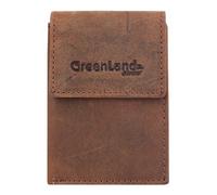 Greenland Nature Estuche para tarjetas de crédito Montenegro de cuero RFID 6,5 cm marrón