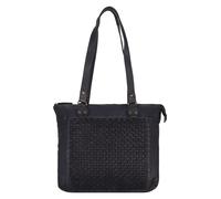 Greenland Nature Femi & Nine Bolsa de hombro Piel natural 35 cm azul